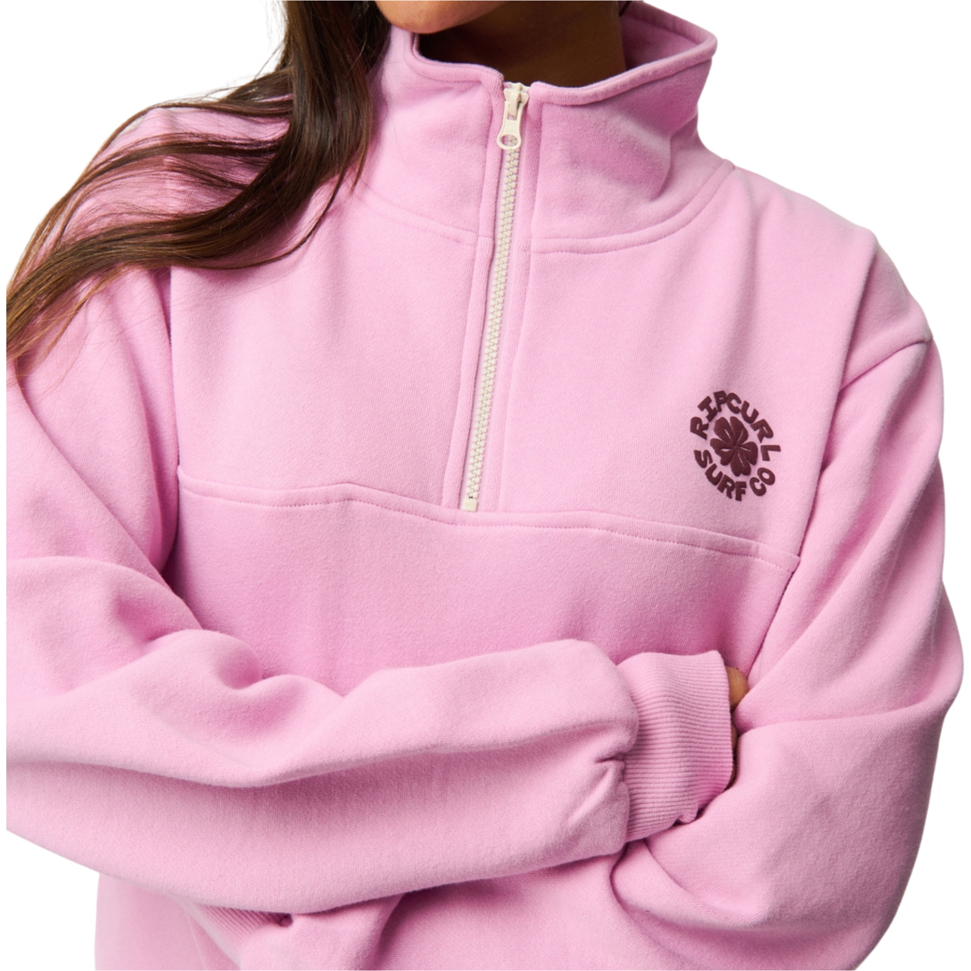 2026 Rip Curl Da Donna Onda Di Festa 1/2 Zip Fleece 0ECWFL - Lilac